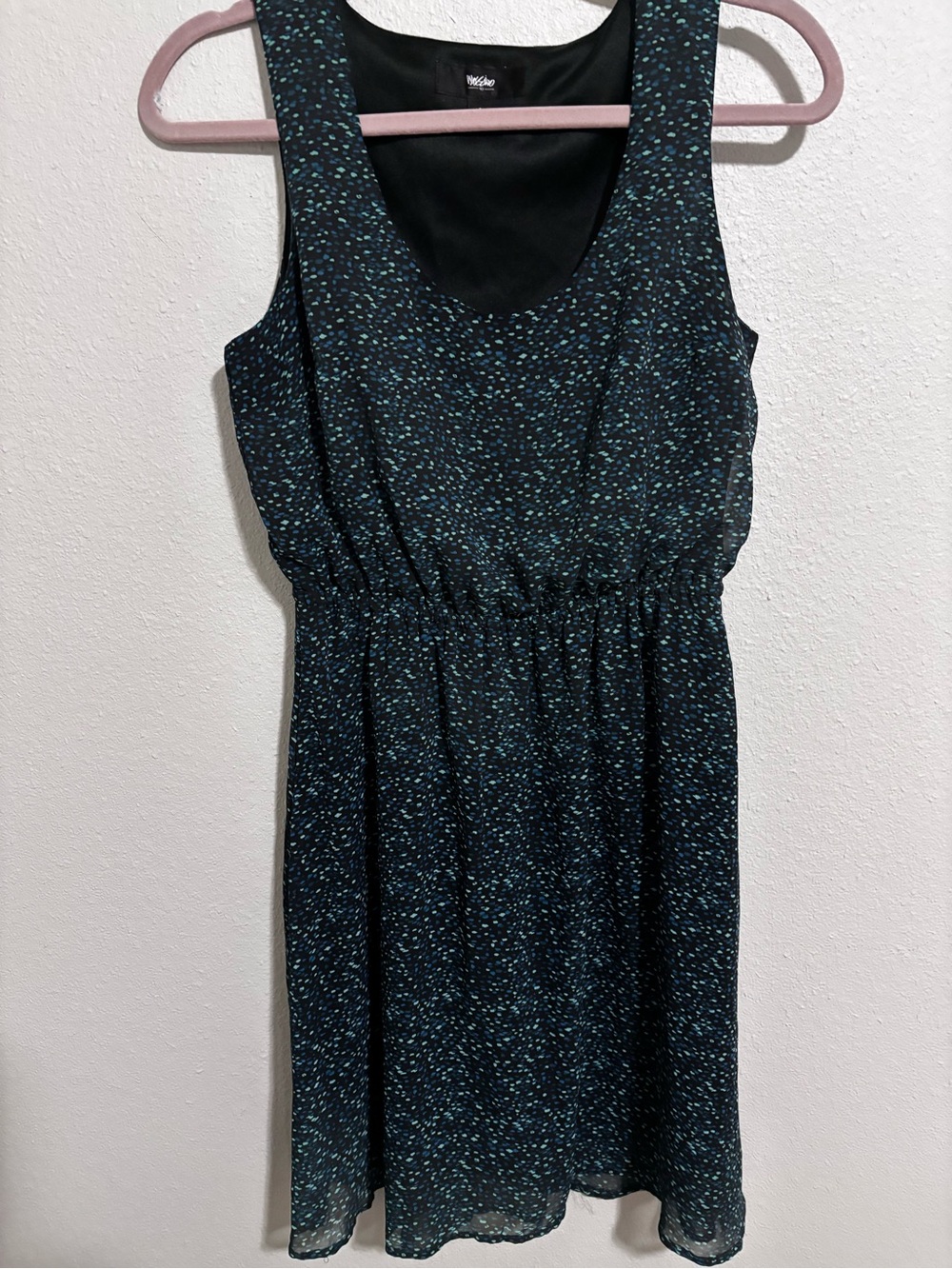 Mossimo women’s black and aqua sleeveless dress